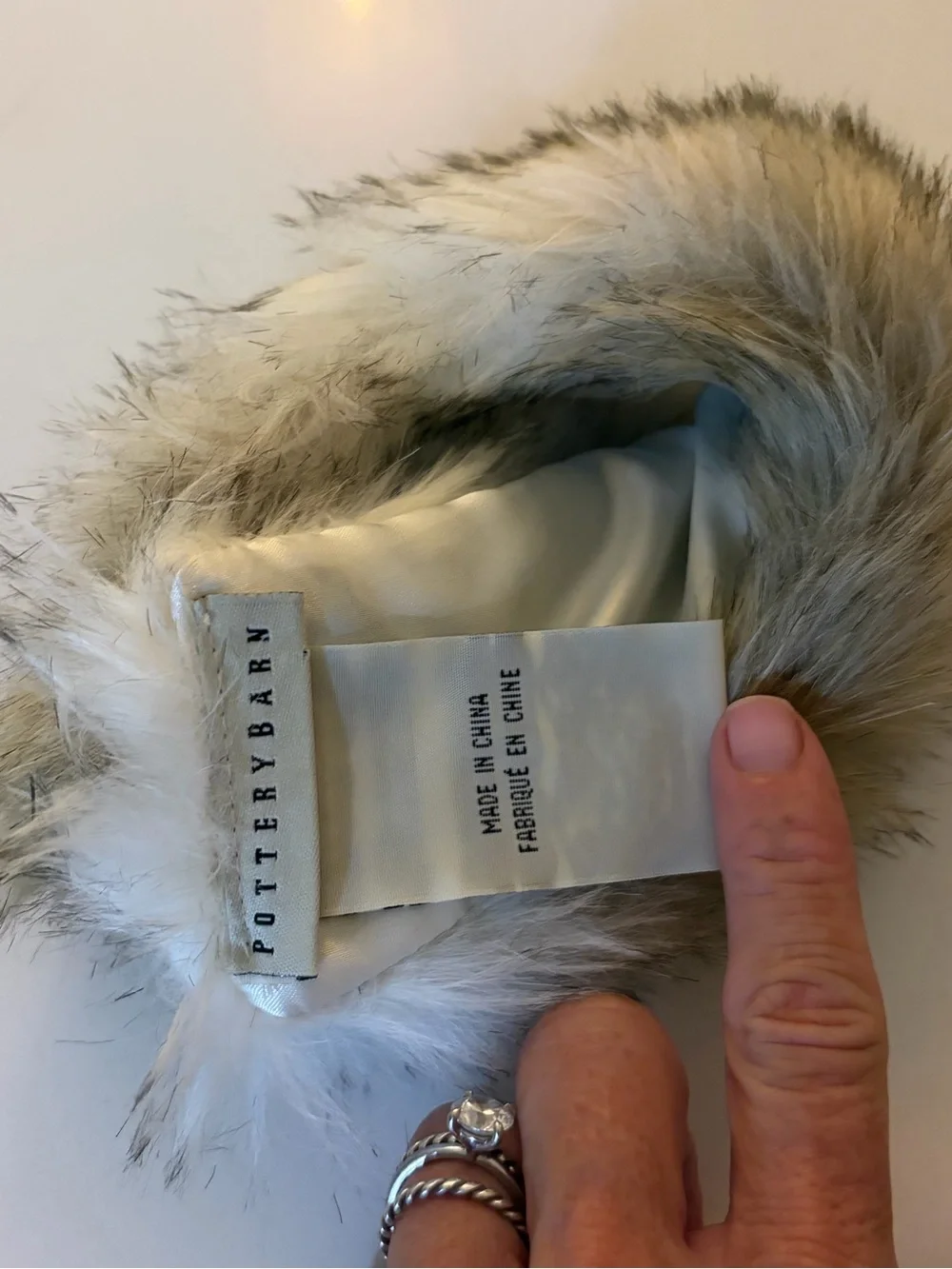 Pottery Barn plush faux